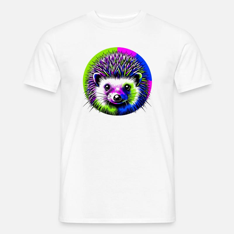 Igel - Männer T-Shirt - Weiß