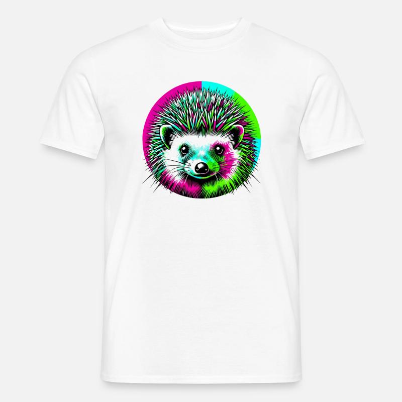 Igel - Männer T-Shirt - Weiß