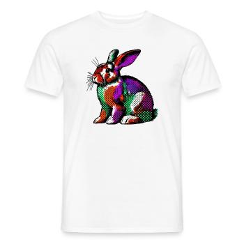 Rabbit - Men's T-Shirt - white - Front - AI Model Male 178 dark (178cm)