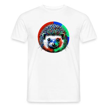 Hedgehog - Men's T-Shirt - white - Front - AI Model Male 178 dark (178cm)