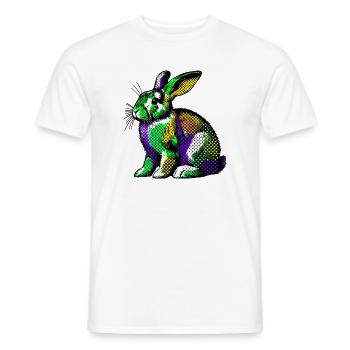 Rabbit - Men's T-Shirt - white - Front - AI Model Male 178 dark (178cm)