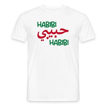 Habibi - Men's T-Shirt - white - Front - AI Model Male 178 dark (178cm)