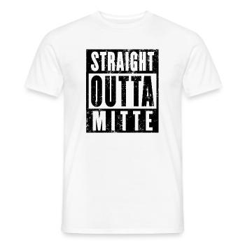 Mitte, Ruhrgebiet, Ruhrpott, Stadtteil Mitte - Männer T-Shirt - Weiß - Vorne - AI Model Male 178 dark (178cm)