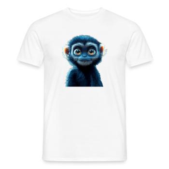 Gibbon Affe Weißhandgibbon Monkey Süße Lar Gibbons - Männer T-Shirt - Weiß - Vorne - AI Model Male 178 dark (178cm)