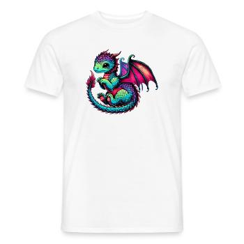 Dragon - Men's T-Shirt - white - Front - AI Model Male 178 dark (178cm)