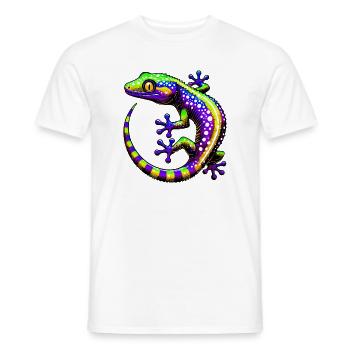 Gecko - T-shirt homme - blanc - Devant - AI Model Male 178 dark (178cm)