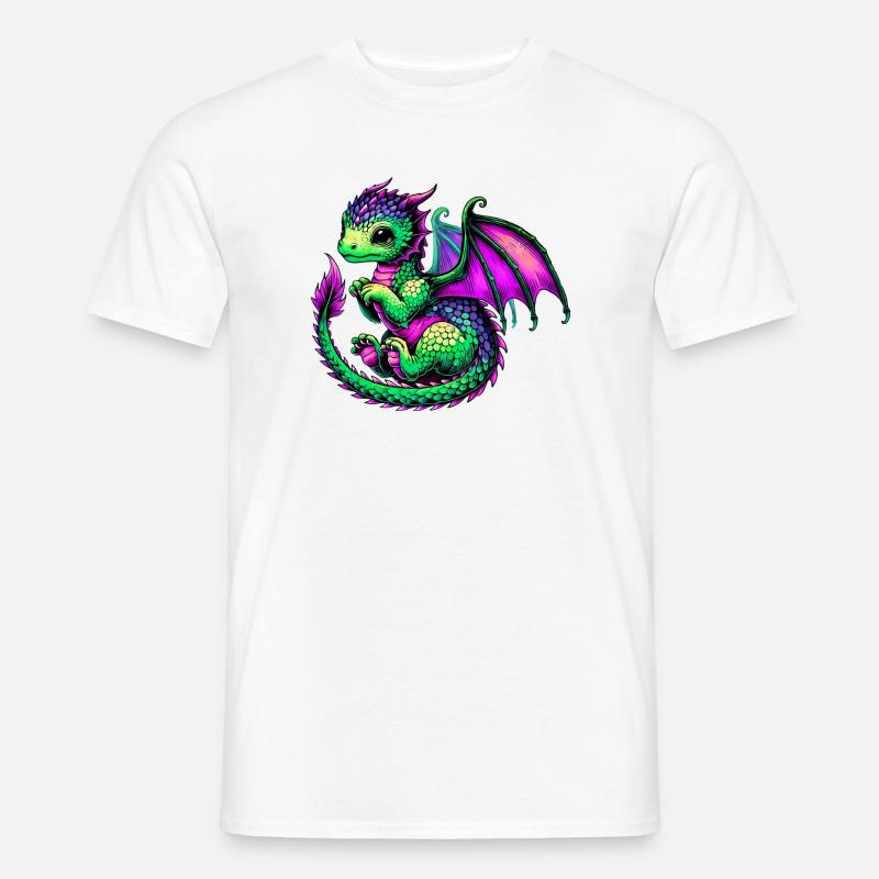 Drache - Männer T-Shirt - Weiß