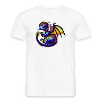 Dragon - Men's T-Shirt - white - Front - AI Model Male 178 dark (178cm)