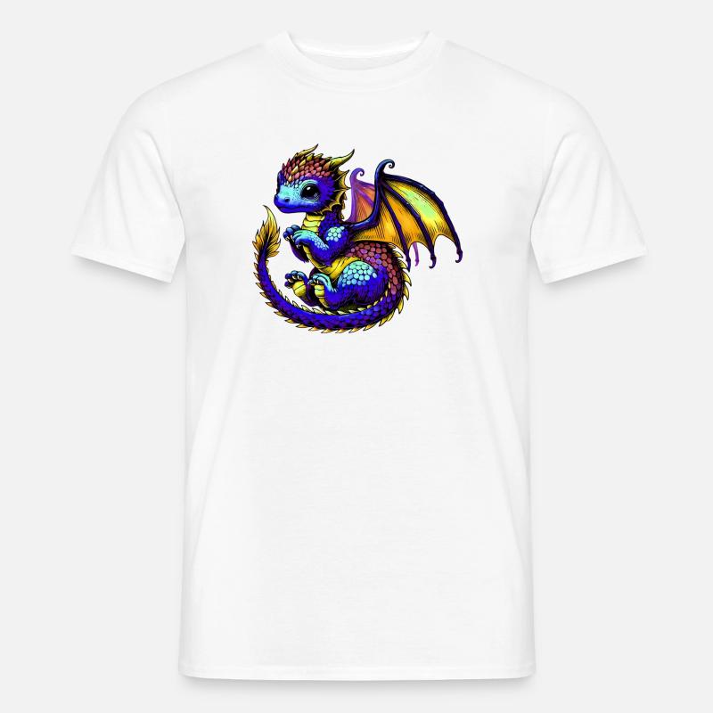 Drache - Männer T-Shirt - Weiß
