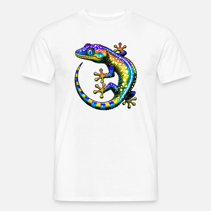Gecko - Männer T-Shirt - Weiß