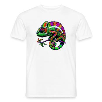 Chamäleon - Männer T-Shirt - Weiß - Vorne - AI Model Male 178 dark (178cm)