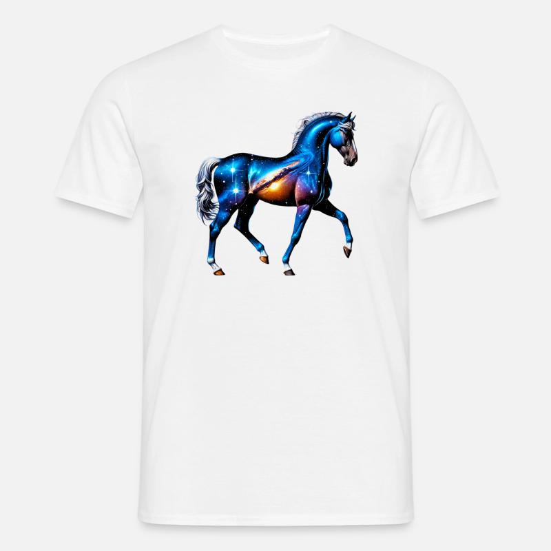 Pferd - Männer T-Shirt - Weiß