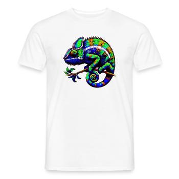 Chameleon - Men's T-Shirt - white - Front - AI Model Male 178 dark (178cm)