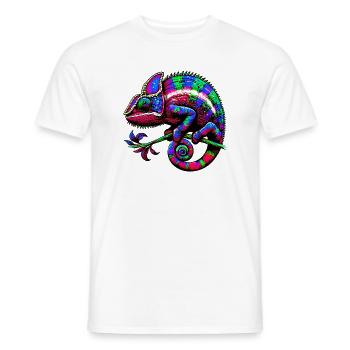 Chamäleon - Männer T-Shirt - Weiß - Vorne - AI Model Male 178 dark (178cm)