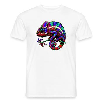 Chamäleon - Männer T-Shirt - Weiß - Vorne - AI Model Male 178 dark (178cm)