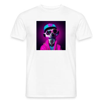 meerkat, meerkat humor, funny meerkat - Men's T-Shirt - white - Front - AI Model Male 178 dark (178cm)