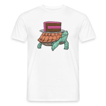 Turtle Cake - Men's T-Shirt - white - Front - AI Model Male 178 dark (178cm)