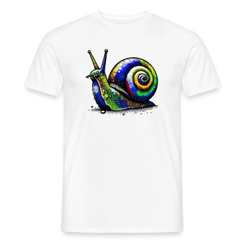 Escargot - T-shirt homme - blanc - Devant - AI Model Male 178 dark (178cm)