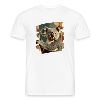 Koala - T-shirt homme - blanc - Devant - AI Model Male 178 dark (178cm)