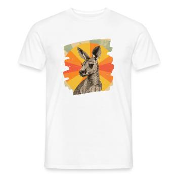 Kangaroo Retro - Men's T-Shirt - white - Front - AI Model Male 178 dark (178cm)