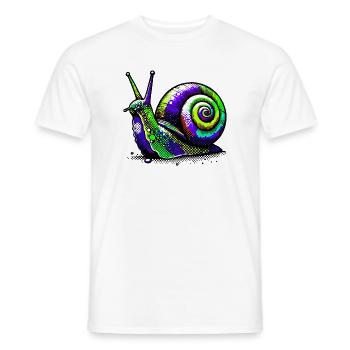Escargot - T-shirt homme - blanc - Devant - AI Model Male 178 dark (178cm)