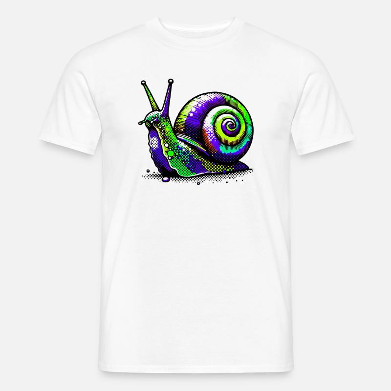 Schnecke - Männer T-Shirt - Weiß