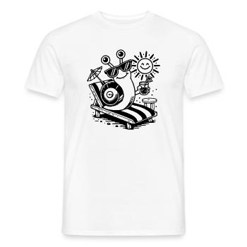 Snail - T-shirt homme - blanc - Devant - AI Model Male 178 dark (178cm)