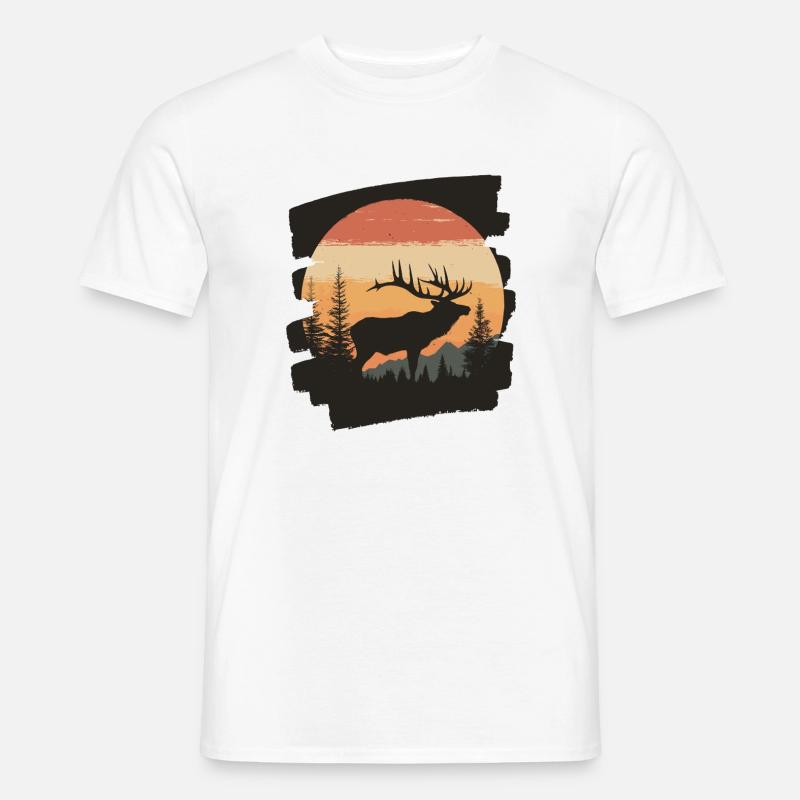 Alce retrò - T-shirt uomo - bianco