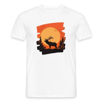 Moose Retro - Men's T-Shirt - white - Front - AI Model Male 178 dark (178cm)