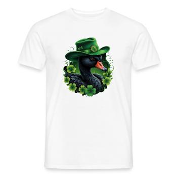 L’élégance irlandaise - T-shirt homme - blanc - Devant - AI Model Male 178 dark (178cm)