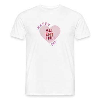 Happy Valentines Day 2 - Männer T-Shirt - Weiß - Vorne - AI Model Male 178 dark (178cm)