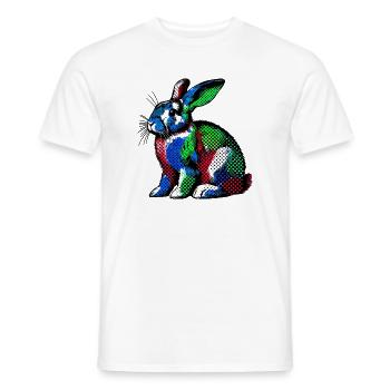Lapin - T-shirt homme - blanc - Devant - AI Model Male 178 dark (178cm)