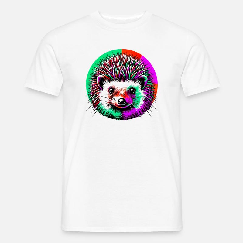 Igel - Männer T-Shirt - Weiß