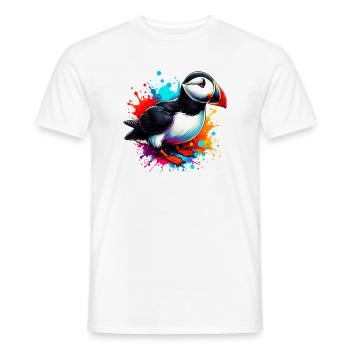Macareux - T-shirt homme - blanc - Devant - AI Model Male 178 dark (178cm)