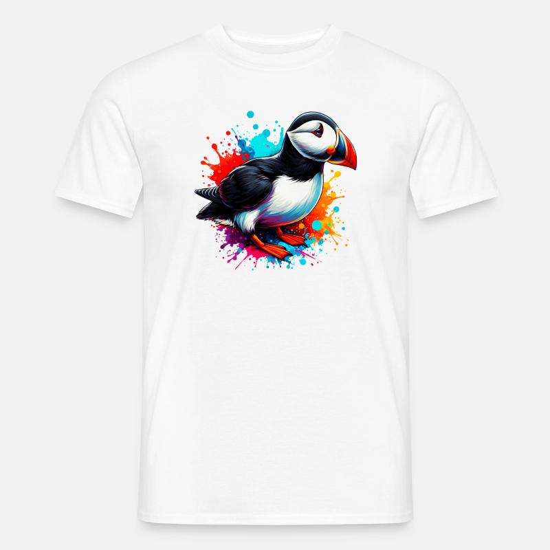 Papageitaucher - Männer T-Shirt - Weiß