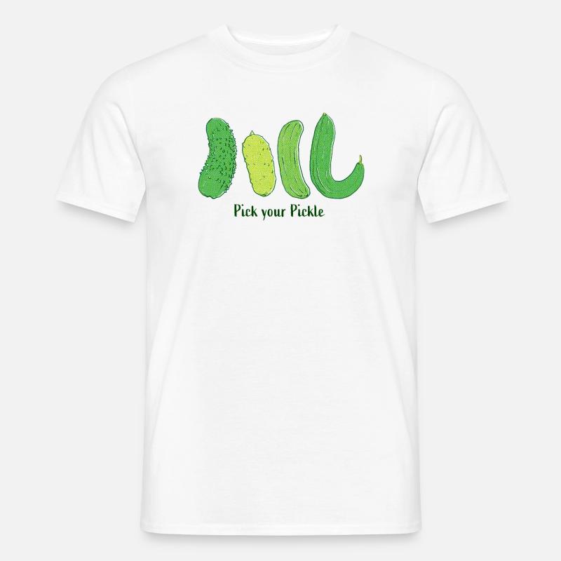 Choisissez votre cornichon : Art du concombre vert - T-shirt homme - blanc