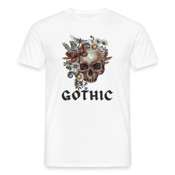 Gothic Black Edition Skull - Men's T-Shirt - white - Front - AI Model Male 178 dark (178cm)