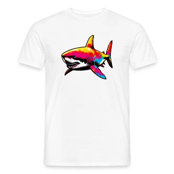 Requin - T-shirt homme - blanc - Devant - AI Model Male 178 dark (178cm)