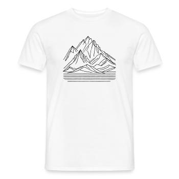Majestätische Berge – Minimalistisches Naturdesign - Männer T-Shirt - Weiß - Vorne - AI Model Male 178 dark (178cm)