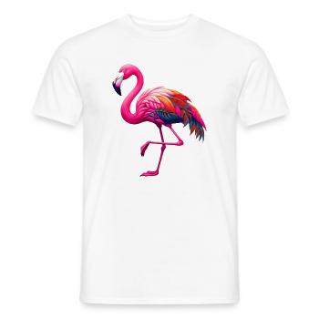 Flamant - T-shirt homme - blanc - Devant - AI Model Male 178 dark (178cm)