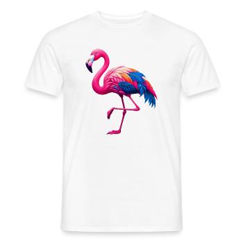 Flamingo - Männer T-Shirt - Weiß - Vorne - AI Model Male 178 dark (178cm)