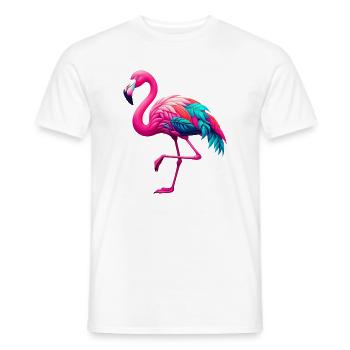 Flamant - T-shirt homme - blanc - Devant - AI Model Male 178 dark (178cm)
