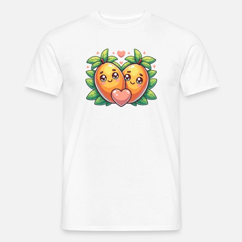 Süßes Mango Design - Paar Geschenk - Männer T-Shirt - Weiß
