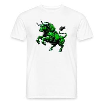 Bull - Men's T-Shirt - white - Front - AI Model Male 178 dark (178cm)