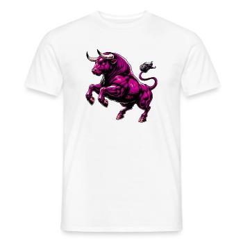 Bull - Men's T-Shirt - white - Front - AI Model Male 178 dark (178cm)