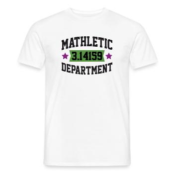 Département Mathletic - T-shirt homme - blanc - Devant - AI Model Male 178 dark (178cm)