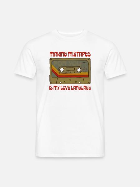 Les mixtapes sont ma langue d’amour - T-shirt homme - blanc