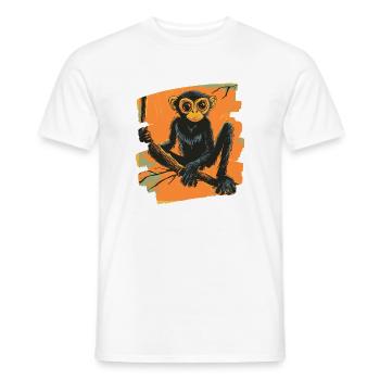 Singe araignée rétro - T-shirt homme - blanc - Devant - AI Model Male 178 dark (178cm)