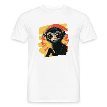 Singe araignée rétro - T-shirt homme - blanc - Devant - AI Model Male 178 dark (178cm)