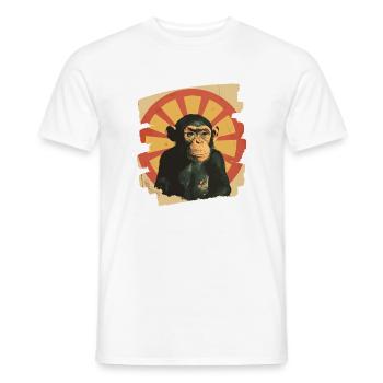 Singe - T-shirt homme - blanc - Devant - AI Model Male 178 dark (178cm)